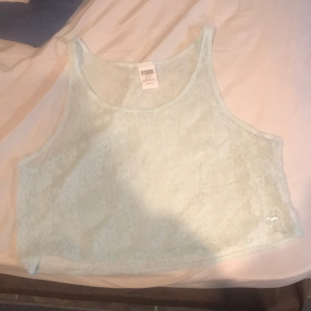 PINK Lace Tank Top